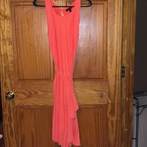 Banana Republic Coral pleated dress.